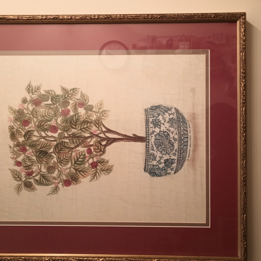 Floral Wall Art with Gold Frame